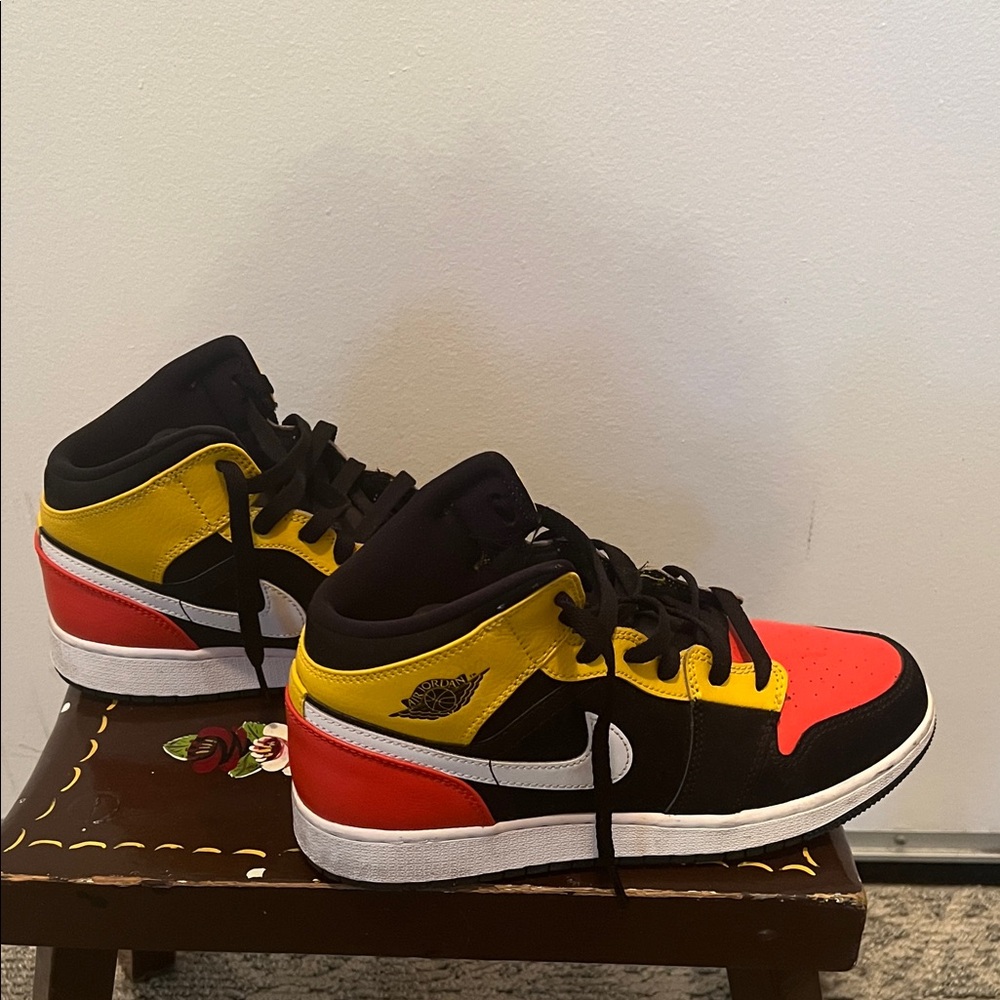 Jordan Kids' Red, Yellow, and Black Sneakers